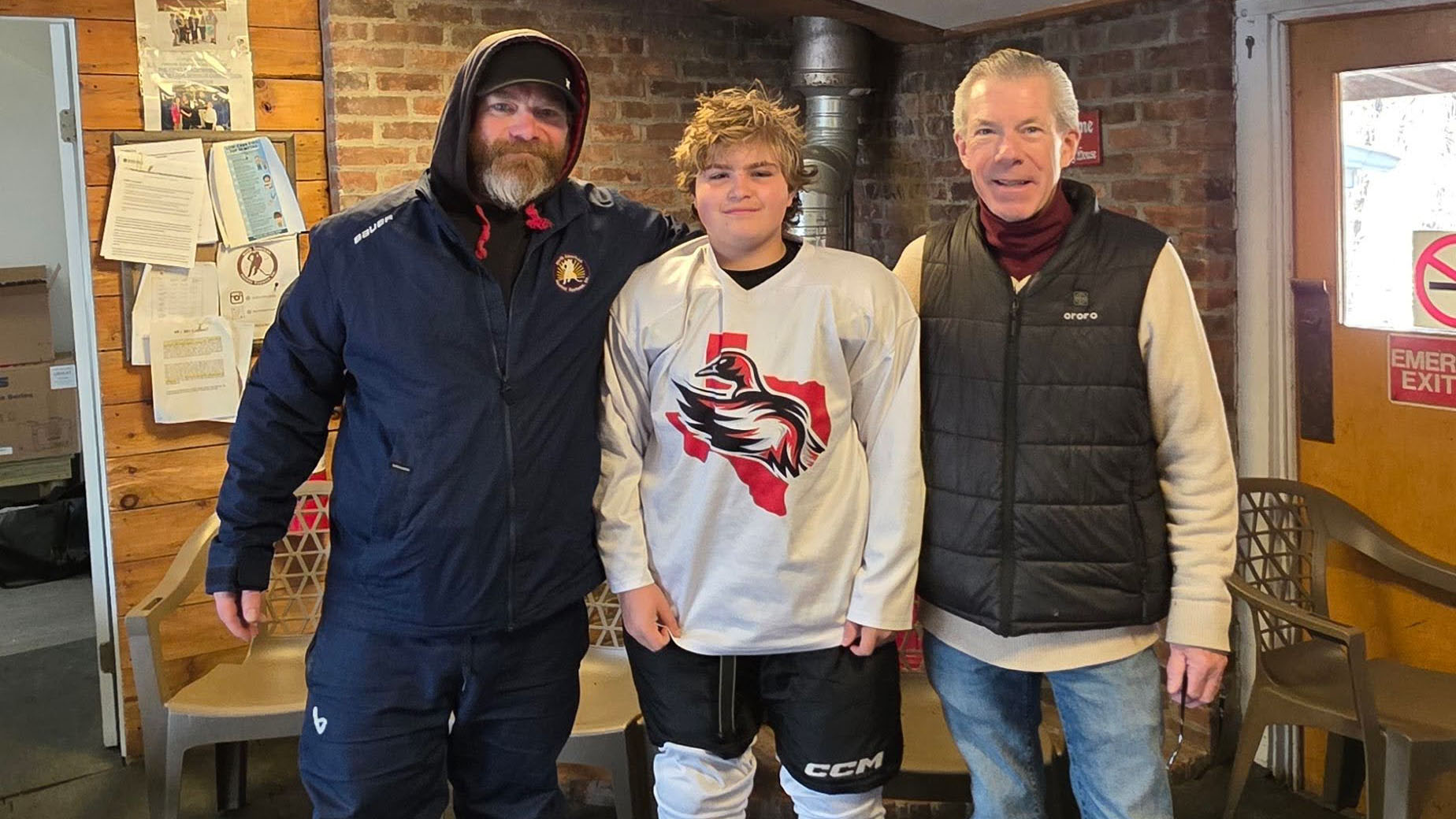 Lee with Coach Dave Randall and his son, Coach David Randall Jr.